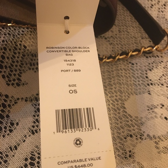 NWT Tory Burch Robinson Color-Block Double-Strap Convertible Shoulder Bag - Picture 14 of 14